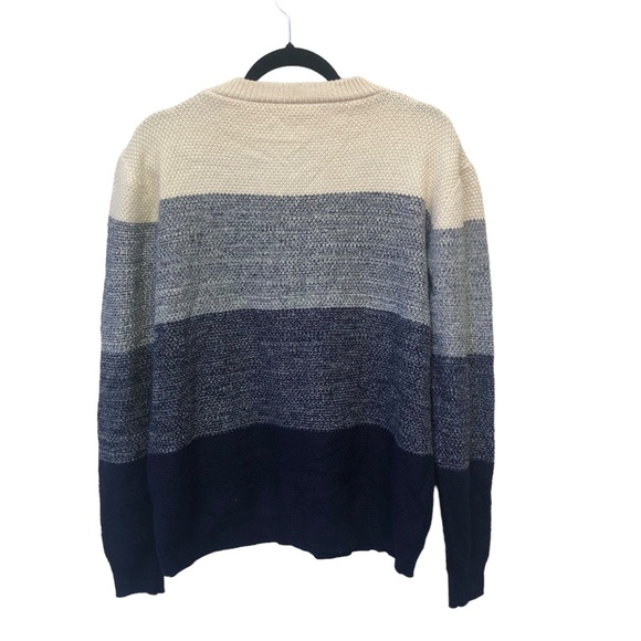 Khaki and Blue Striped Sweater size Medium - Picture 4 of 5
